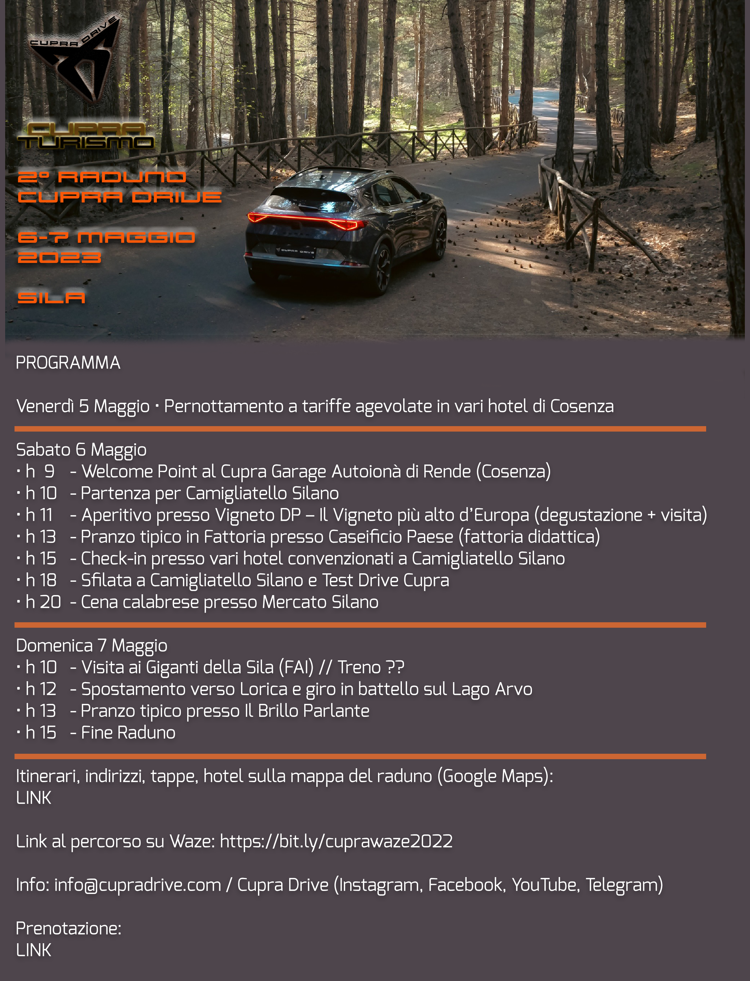 2° Raduno Cupra Drive • 6-7 Maggio 2023 • Sila